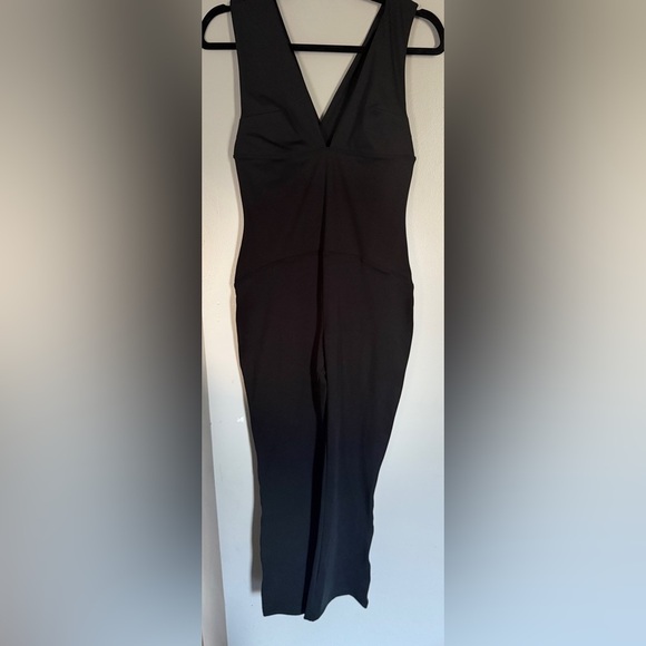 Free People Movement After Hours Plunge Neck jumpsuit with Minj Flare Bottom - Picture 7 of 11